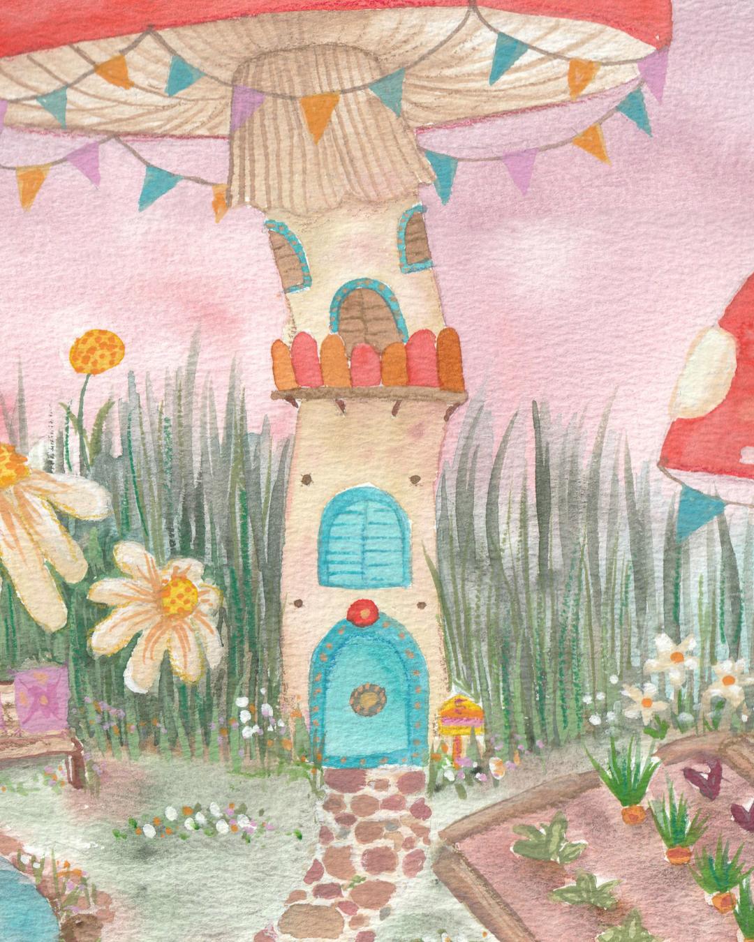 Mushroom Mansion - Art Print