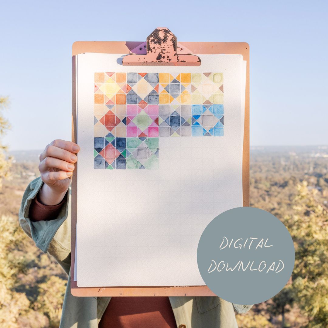Watercolour Quilt Tracker - Digital Download