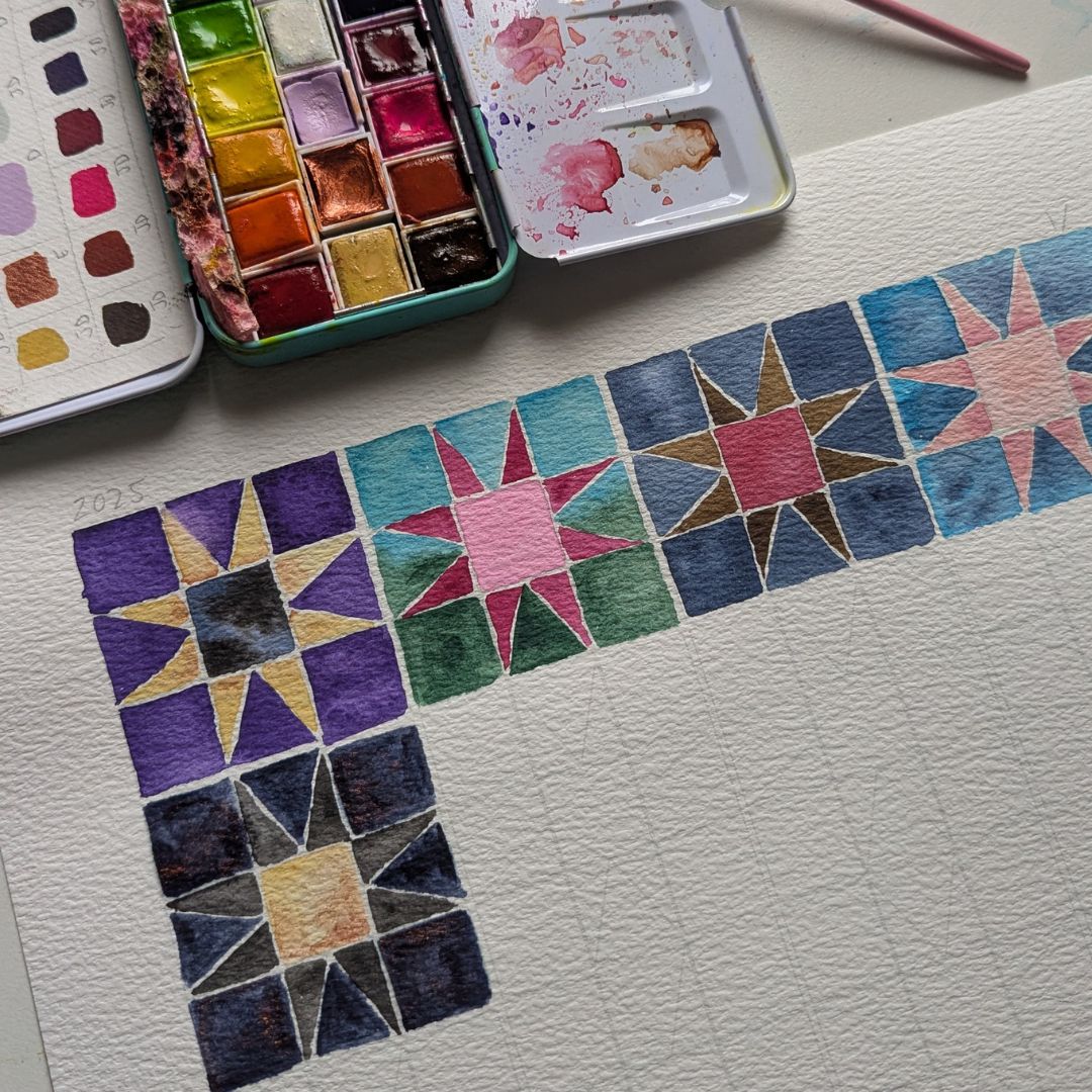 Watercolour Quilt Tracker - Digital Download