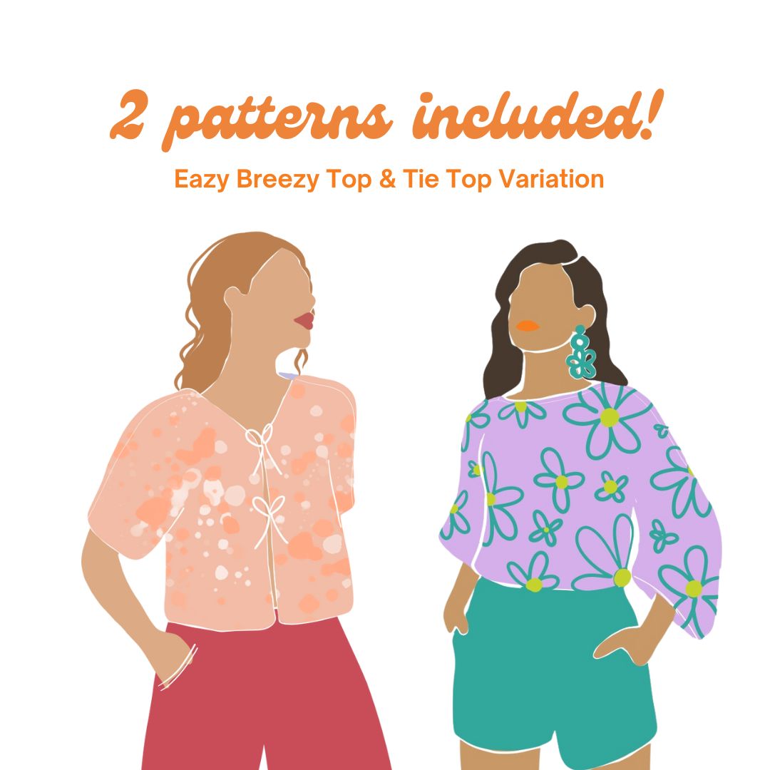 PROJECT PACK: Watercolour Tie Top - Sewing Pattern + DIY Fabric combo